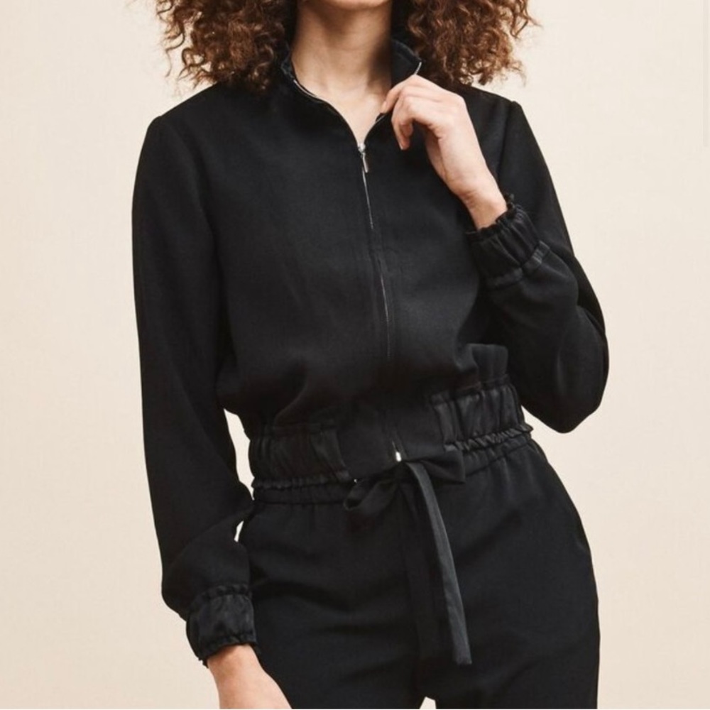 Dynamite black crop bomber jacket